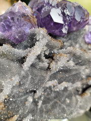 Tanzanite Fluorite with Quartz Micro Points on Matrix