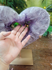 XL Big Points Amethyst Heart Portal