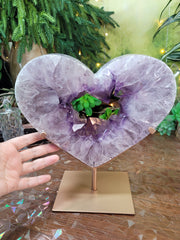 XL Big Points Amethyst Heart Portal