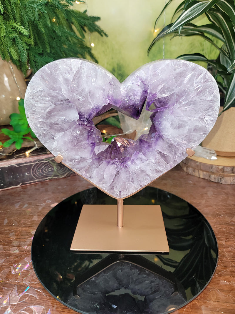 XL Big Points Amethyst Heart Portal