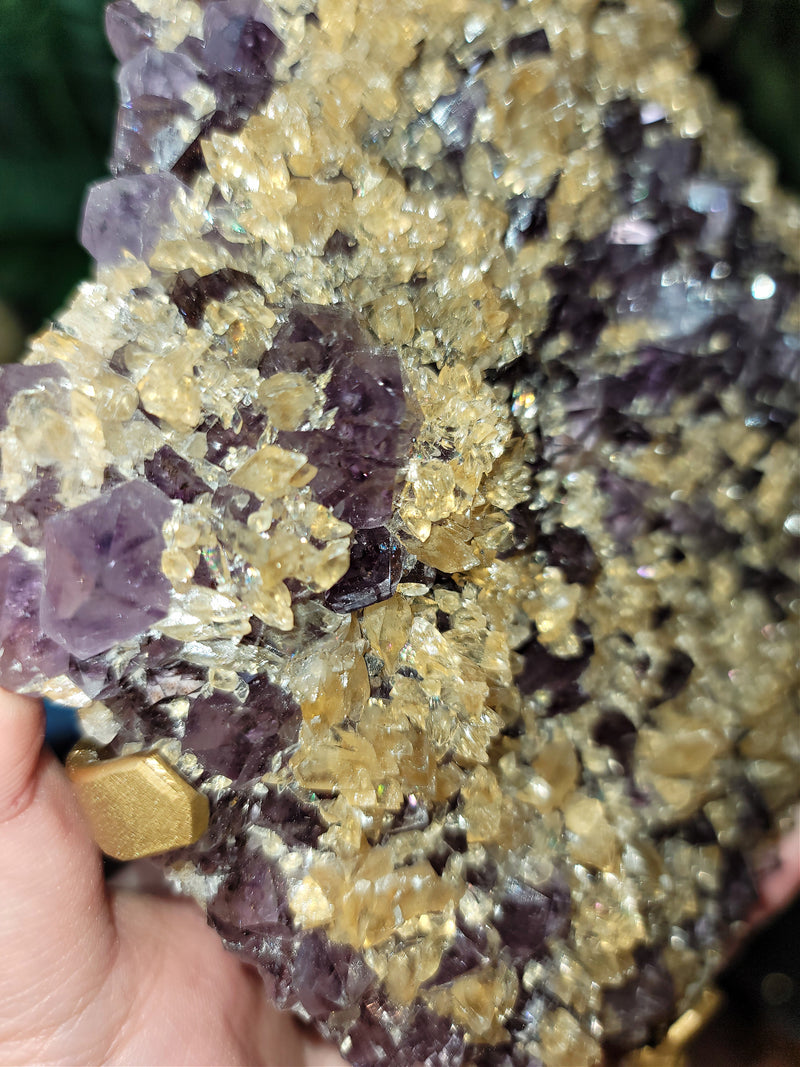 Amethyst with Golden Calcite Growth (sprinkle)