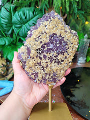 Amethyst with Golden Calcite Growth (sprinkle)