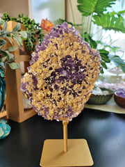 Amethyst with Golden Calcite Growth (sprinkle)