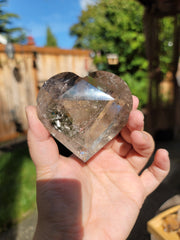 Light Smoky Quartz Faceted Heart