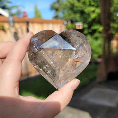 Light Smoky Quartz Faceted Heart