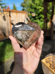 Light Smoky Quartz Faceted Heart