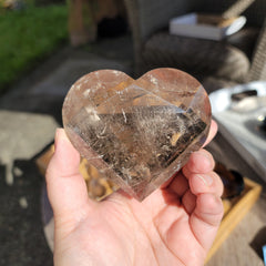 Light Smoky Quartz Faceted Heart