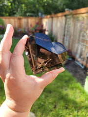 Smoky Quartz Faceted Heart