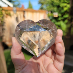 Light Smoky Quartz Faceted Heart