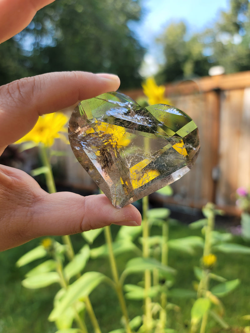 Light Smoky Quartz Faceted Heart