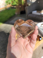 Light Smoky Quartz Faceted Heart