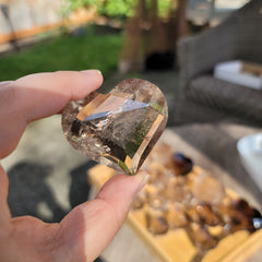 Light Smoky Quartz Faceted Heart