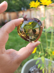 Gem Grade Champagne Citrine Faceted Heart