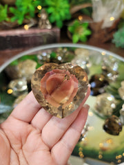 Gem Grade Champagne Citrine Faceted Heart