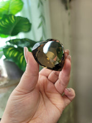 Gem Grade Smoky Quartz Faceted Heart