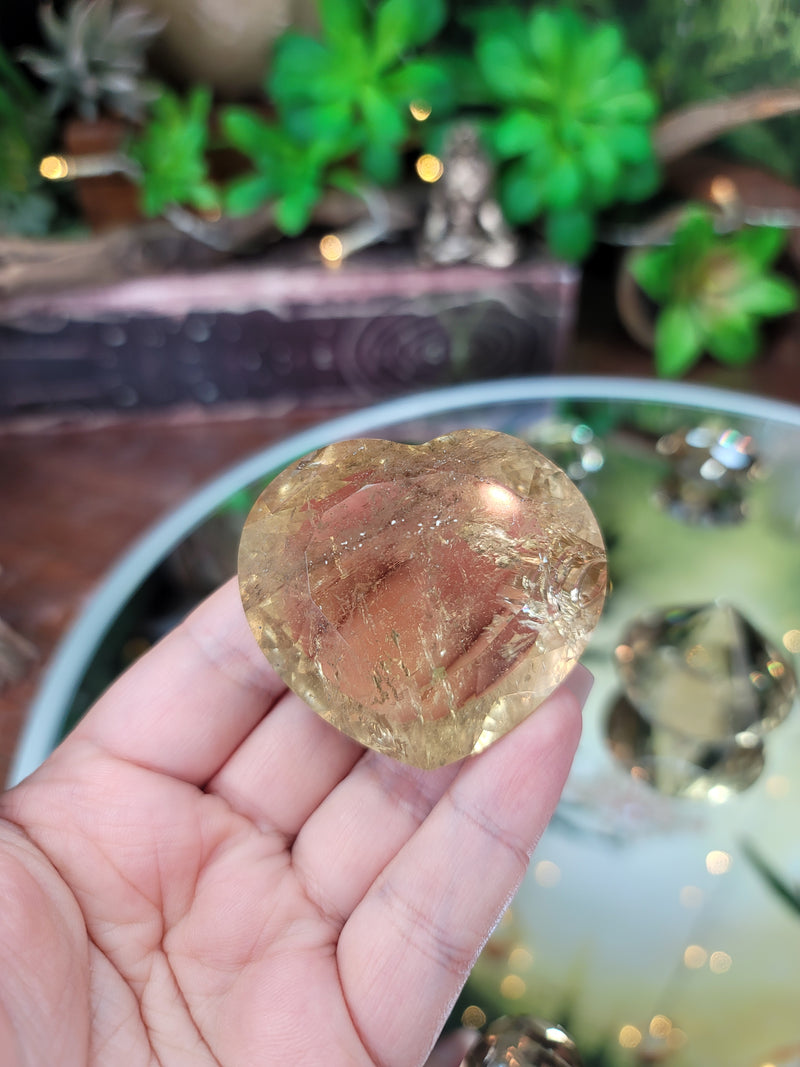 Beautiful Citrine Faceted Heart