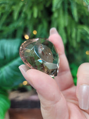 Gem Grade Smoky Quartz Faceted Heart