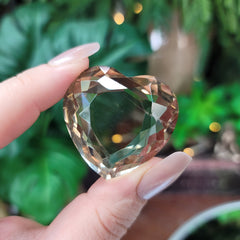 Gem Grade Champagne Citrine Faceted Heart