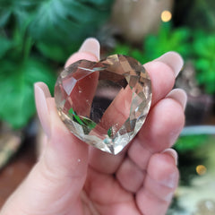 Gem Grade Champagne Citrine Faceted Heart