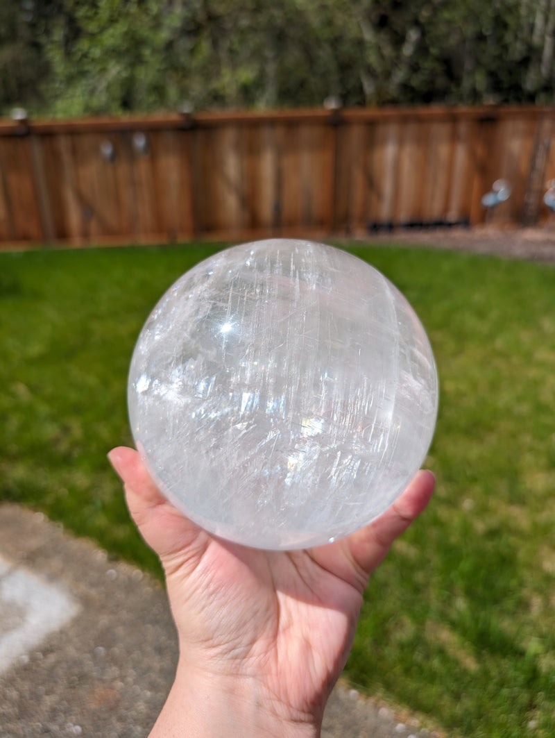 XXL Optical Calcite Sphere FULL of RAINBOWS