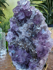 Beautiful Amethyst with Crystalized Hematite & Quartz Points Center