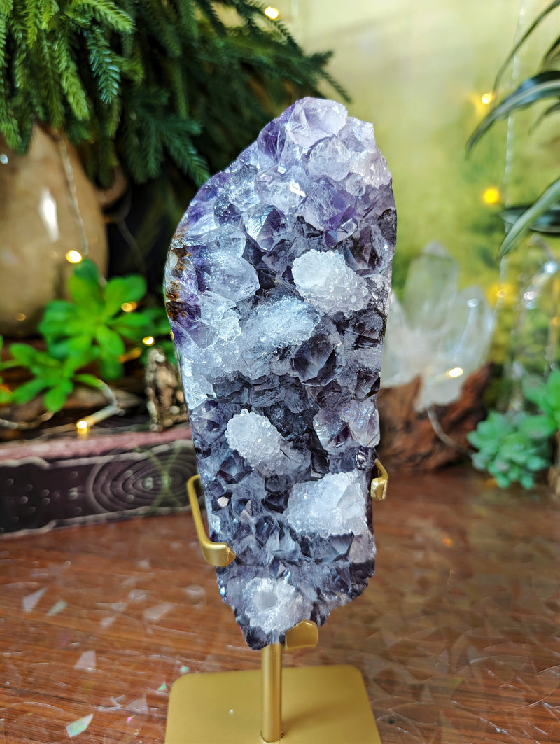 RARE Amethyst with Large Points and Spirit Quartz Growth