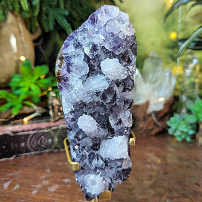 RARE Amethyst with Large Points and Spirit Quartz Growth