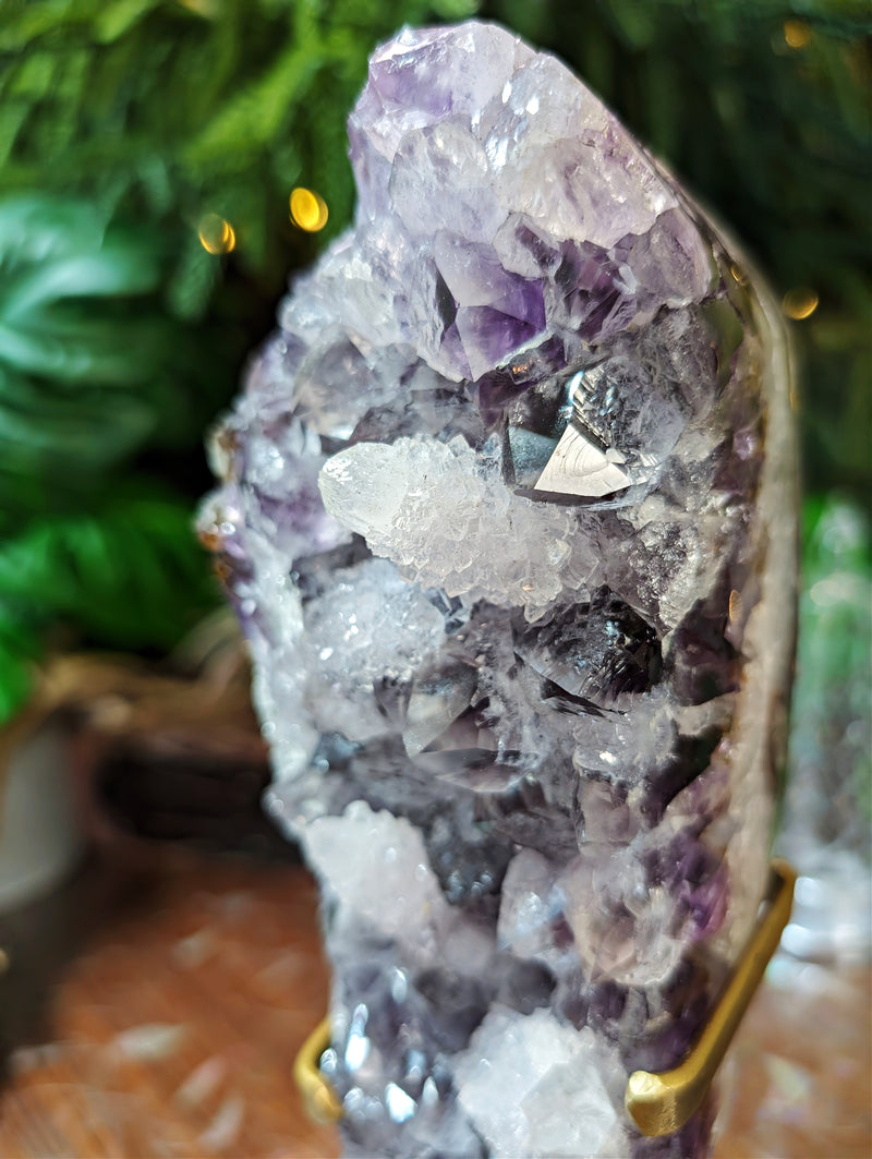 RARE Amethyst with Large Points and Spirit Quartz Growth