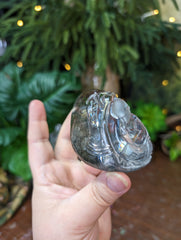 Black Rutilated Quartz Laughing Buddha