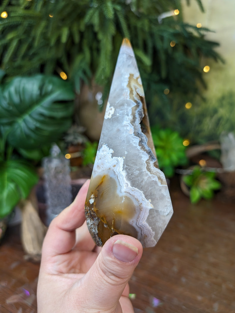 Agate Druzy & Quartz Geode