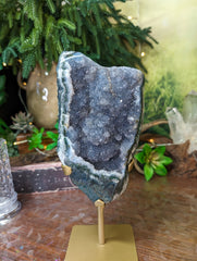 Lavender Druzy Freeform on Stand