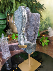 Lavender Druzy Freeform on Stand