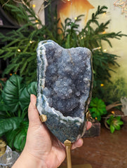 Lavender Druzy Freeform on Stand