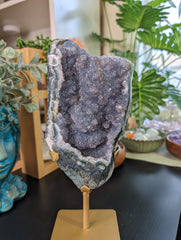 Lavender Druzy Freeform on Stand