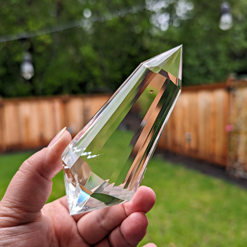 Ultra High Clarity Faceted Lemurian Quartz DT Point