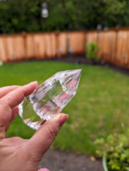 Ultra High Clarity Faceted Lemurian Quartz DT Point