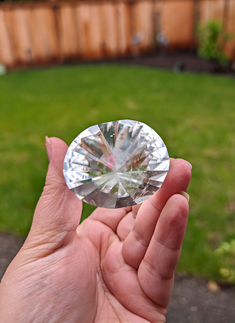 Ultra High Clarity Faceted Lemurian Quartz DT Point