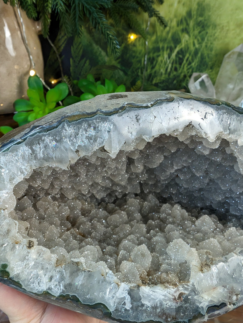 Beautiful Large Sugar Druzy Geode