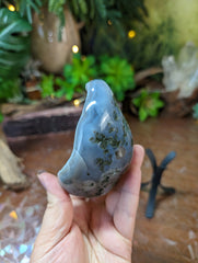 Agate Geode Egg with Sprinkle of Pyrite & Quartz Flower in the Center