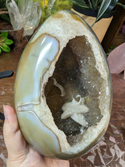 Agate & Quartz Geode Egg