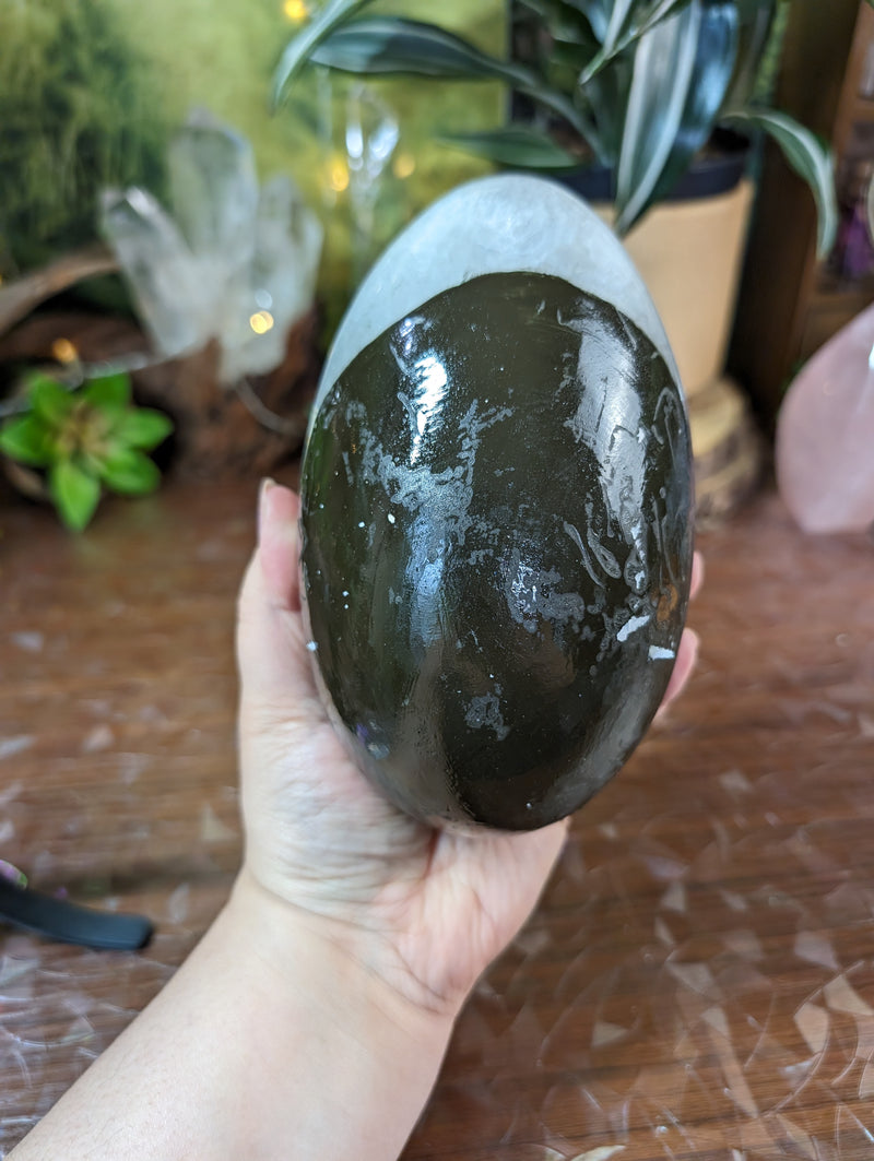 Sugar Druzy Chalcedony Geode Egg