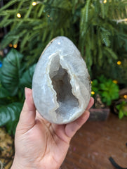 Chalcedony Geode Egg with Quartz