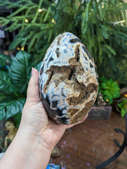 Chocolate Druzy Jasper Geode Egg