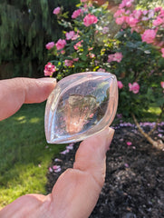 RARE Clear Quartz with Pink (Rose Gold) Rutile