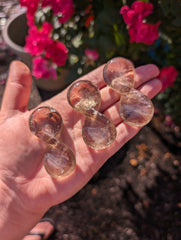 Smoky Quartz Crystal Infinity Symbol Palmstone