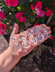 Clear Quartz Crystal Infinity Symbol Palmstone