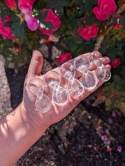 Clear Quartz Crystal Infinity Symbol Palmstone