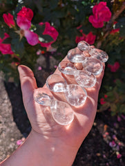 Clear Quartz Crystal Infinity Symbol Palmstone