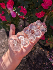 Clear Quartz Crystal Infinity Symbol Palmstone