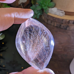 RARE Clear Quartz with Pink (Rose Gold) Rutile